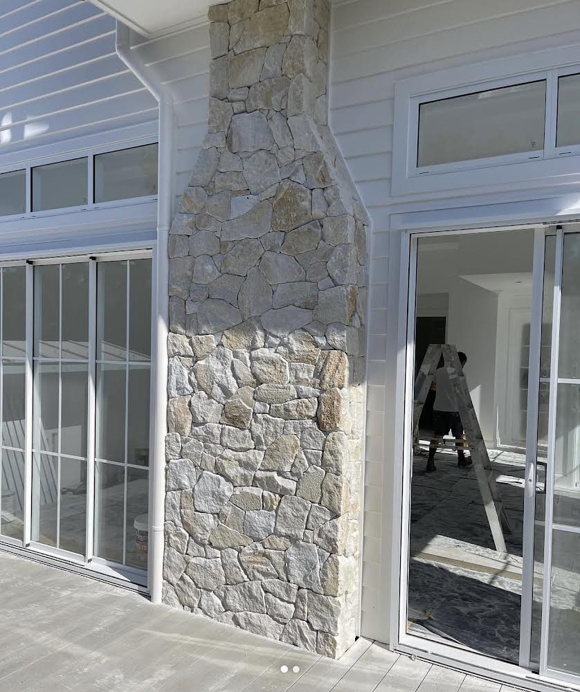 Solver Stone Cladding Natural Stone Wall Cladding Free Form - Loose - White Beige Blend ...