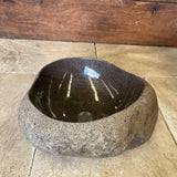 Handmade Natural Oval River Stone  Bathroom Basin  RVS2310005