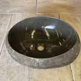 Handmade Natural Oval River Stone  Bathroom Basin  RVS2310065