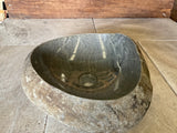 Handmade Natural Oval River Stone  Bathroom Basin  RVS2310074