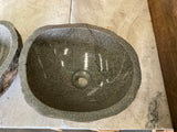 Handmade Natural Oval River Stone Bathroom Basin - Twin Set RM 2309010
