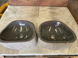 Handmade Natural Oval River Stone Bathroom Basin - Twin Set RM 2309005