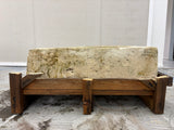 Hand Chiselled Limestone Planter Pot - 240917 - 76x43x24cm