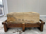 Hand Chiselled Limestone Planter Pot - 240914 - 82x56x32cm