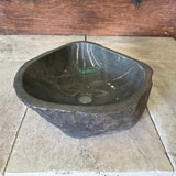 Handmade Natural Oval River Stone  Bathroom Basin  - RM 2310039