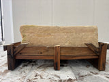 Hand Chiselled Limestone Planter Pot - 240914 - 82x56x32cm