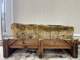 Hand Chiselled Limestone Planter Pot - 240919 - 82x51x27cm