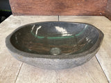 Handmade Natural Oval River Stone  Bathroom Basin  - RM 2310061