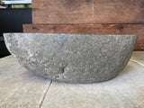 Handmade Natural Oval River Stone  Bathroom Basin  - RM 2310061