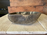 Handmade Natural Oval River Stone  Bathroom Basin  - RM 2310076