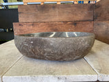 Handmade Natural Oval River Stone  Bathroom Basin  - RL 2310061