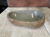 Handmade Natural Oval River Stone  Bathroom Basin  - RM 2310032