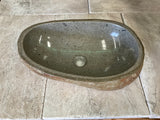 Handmade Natural Oval River Stone  Bathroom Basin  - RM 2310032