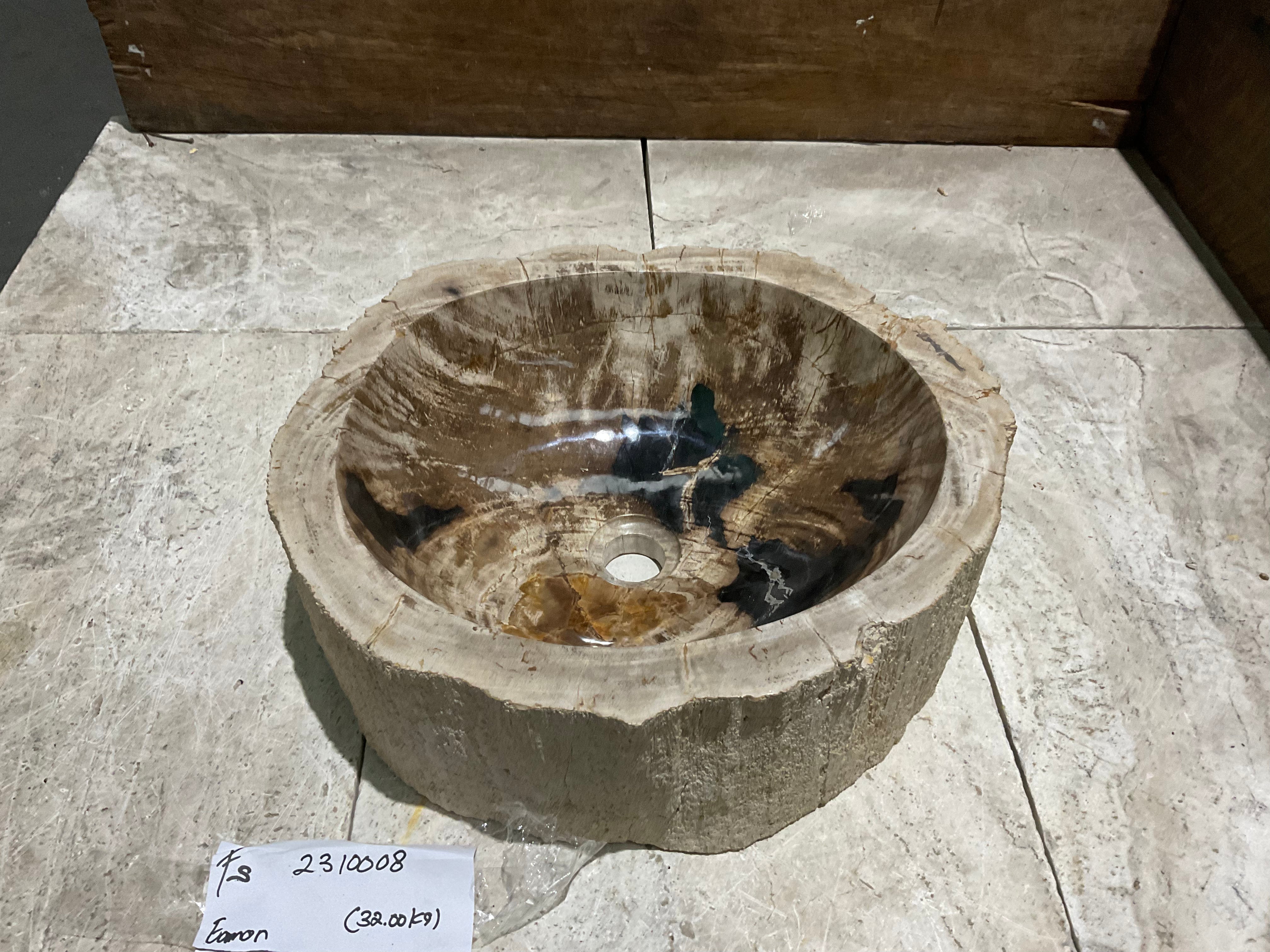 Natural Handmade Petrified Ash Basin - FS 2310008