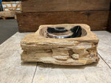 Natural Handmade Petrified Wood Basin - FSB 231014