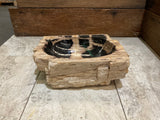 Natural Handmade Petrified Wood Basin - FSB 231007