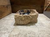 Natural Handmade Petrified Wood Basin - FSB 231007