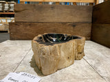 Natural Handmade Petrified Wood Basin - FSB 231035