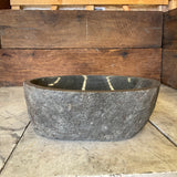 Handmade Natural Oval River Stone  Bathroom Basin  RM 2306096