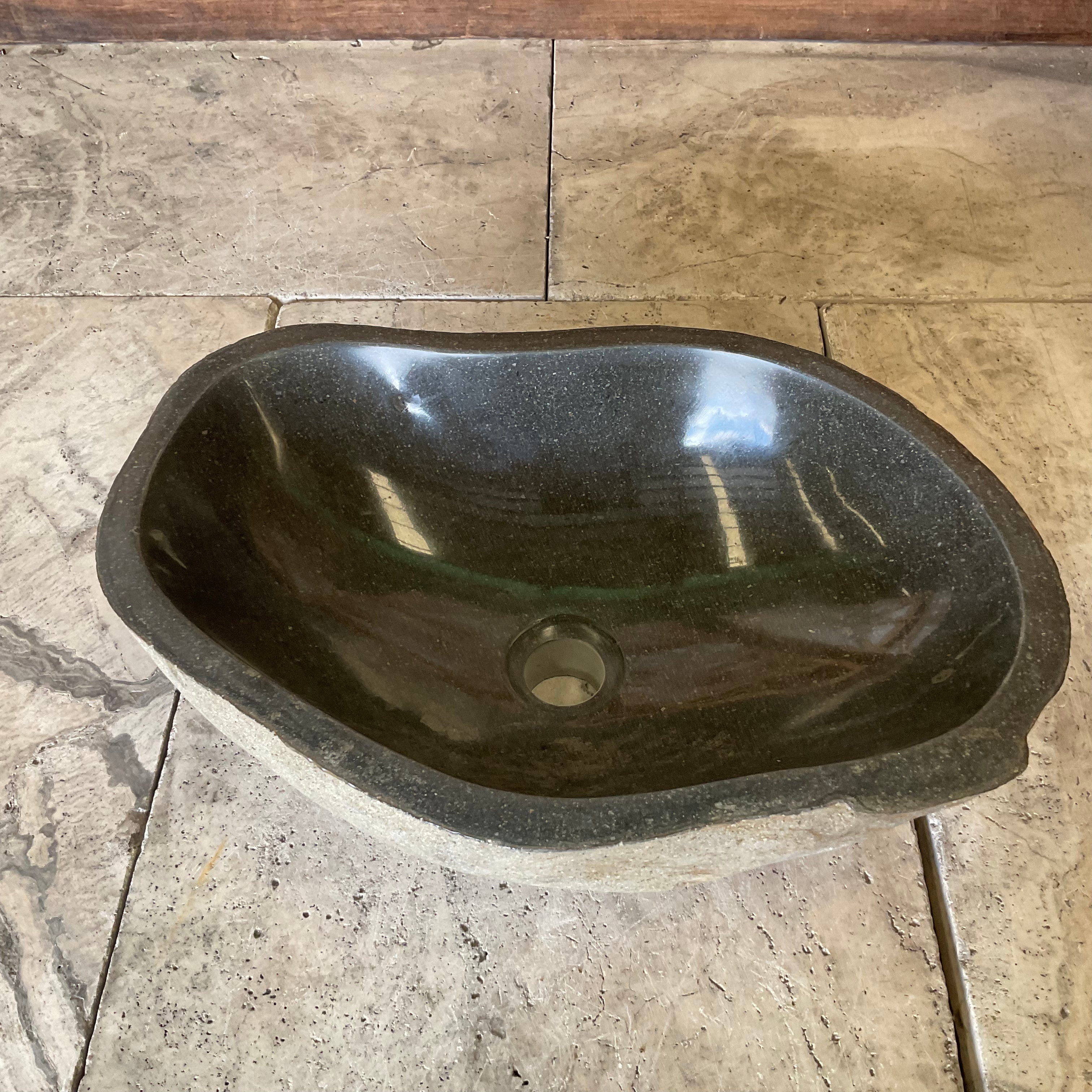 Handmade Natural Oval River Stone  Bathroom Basin  RM 2310155