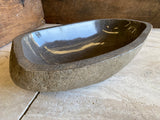 Handmade Natural Oval River Stone Bathroom Basin - RL2306002