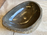Handmade Natural Oval River Stone Bathroom Basin - RL2306004