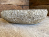 Handmade Natural Oval River Stone Bathroom Basin - RM2306075