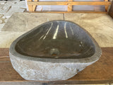 Handmade Natural Oval River Stone  Bathroom Basin RM 2310073