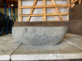 Handmade Natural Oval River Stone  Bathroom Basin  RM 236046