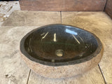 Handmade Natural Oval River Stone  Bathroom Basin  RM 2310053