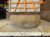 Handmade Natural Oval River Stone  Bathroom Basin  RM 2310053