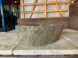 Handmade Natural Oval River Stone  Bathroom Basin  - RM 2309007