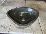 Handmade Natural Oval River Stone  Bathroom Basin  - RM 2309007