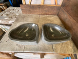 Handmade Natural Oval River Stone Bathroom Basin - Twin Set RM 2309006