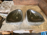 Handmade Natural Oval River Stone Bathroom Basin - Twin Set RM 2309006