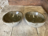 Handmade Natural Oval River Stone Bathroom Basin - Twin Set RM 2309003