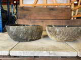 Handmade Natural Oval River Stone Bathroom Basin - Twin Set RS 2309002