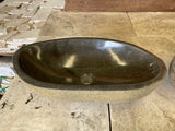 Handmade Natural Oval River Stone Bathroom Basin - Twin Set RL 2309006