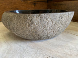 Handmade Natural Oval River Stone Bathroom Basin - RM2306175