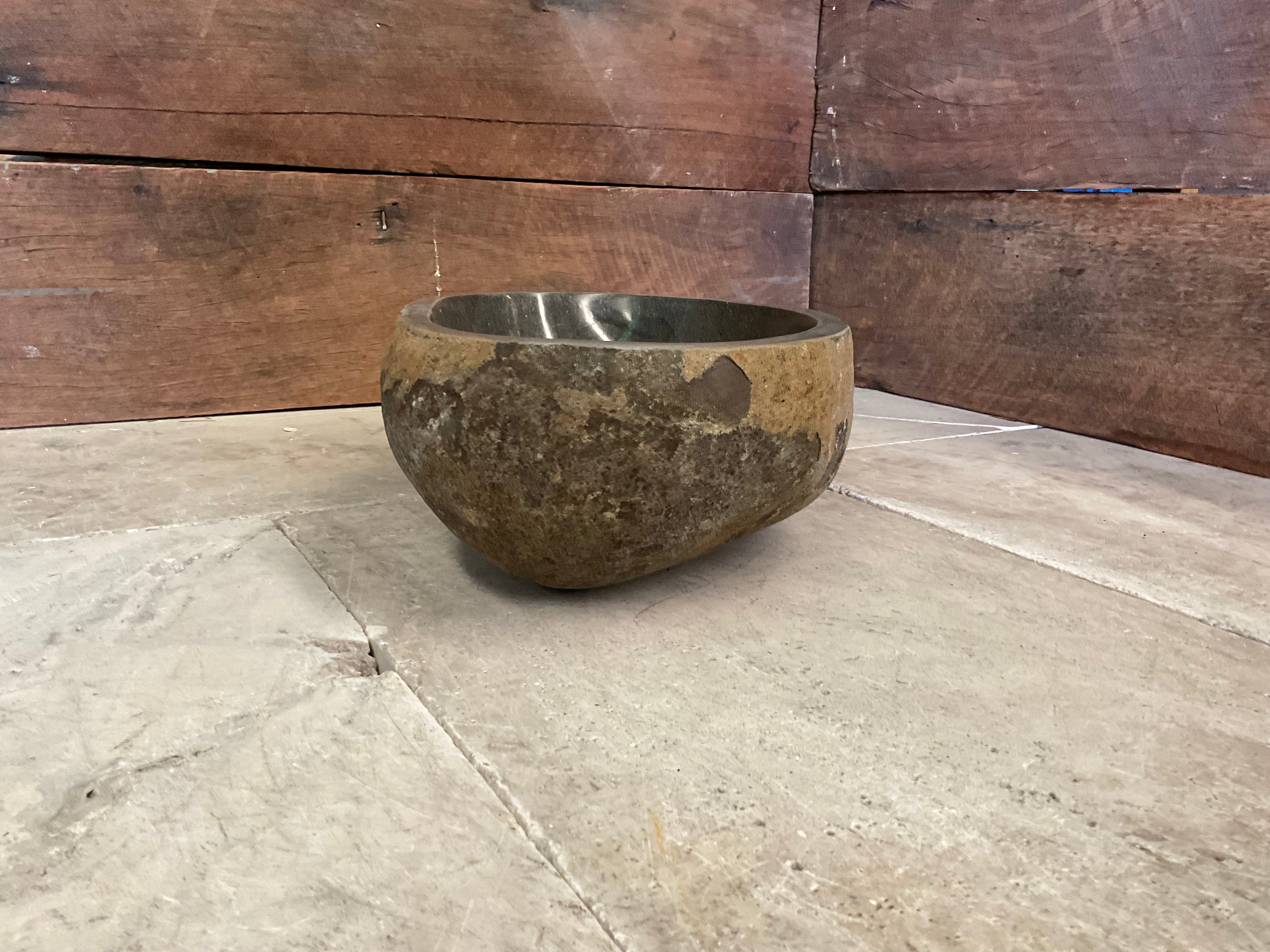 Handmade Natural Oval River Stone  Bathroom Basin  RM 2409140