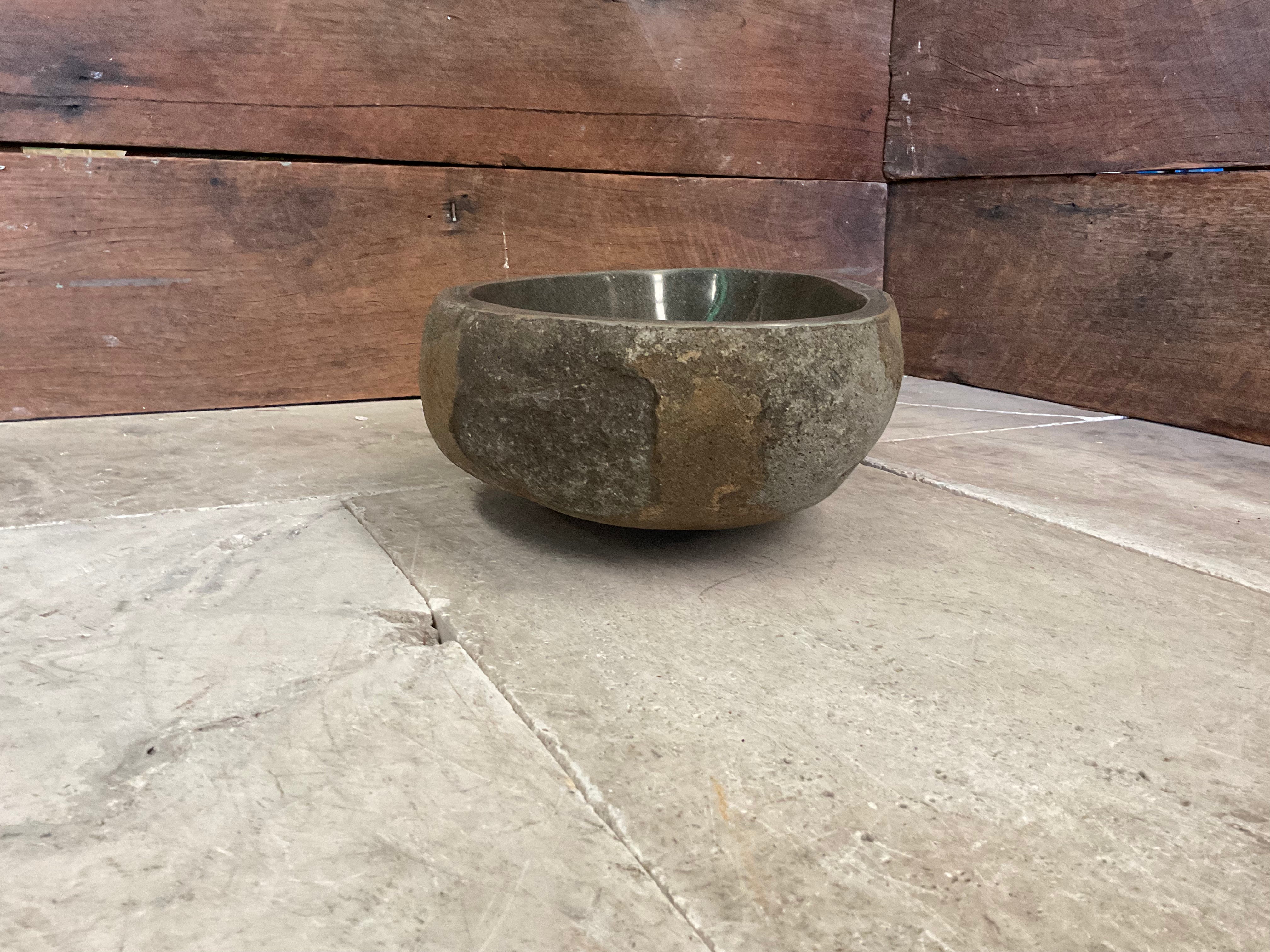 Handmade Natural Oval River Stone  Bathroom Basin  RM 2409140