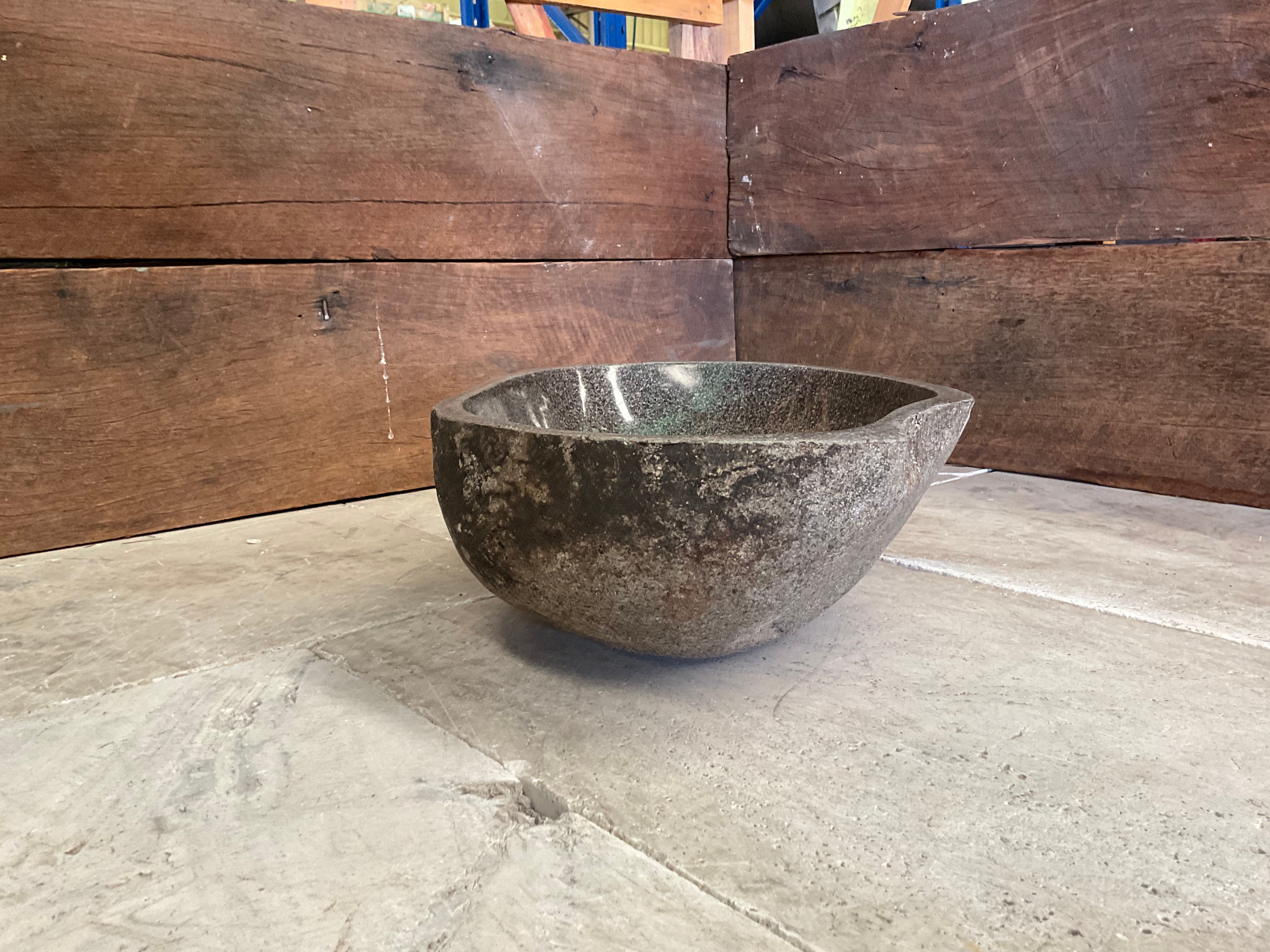 Handmade Natural Oval River Stone  Bathroom Basin  RM 2409106