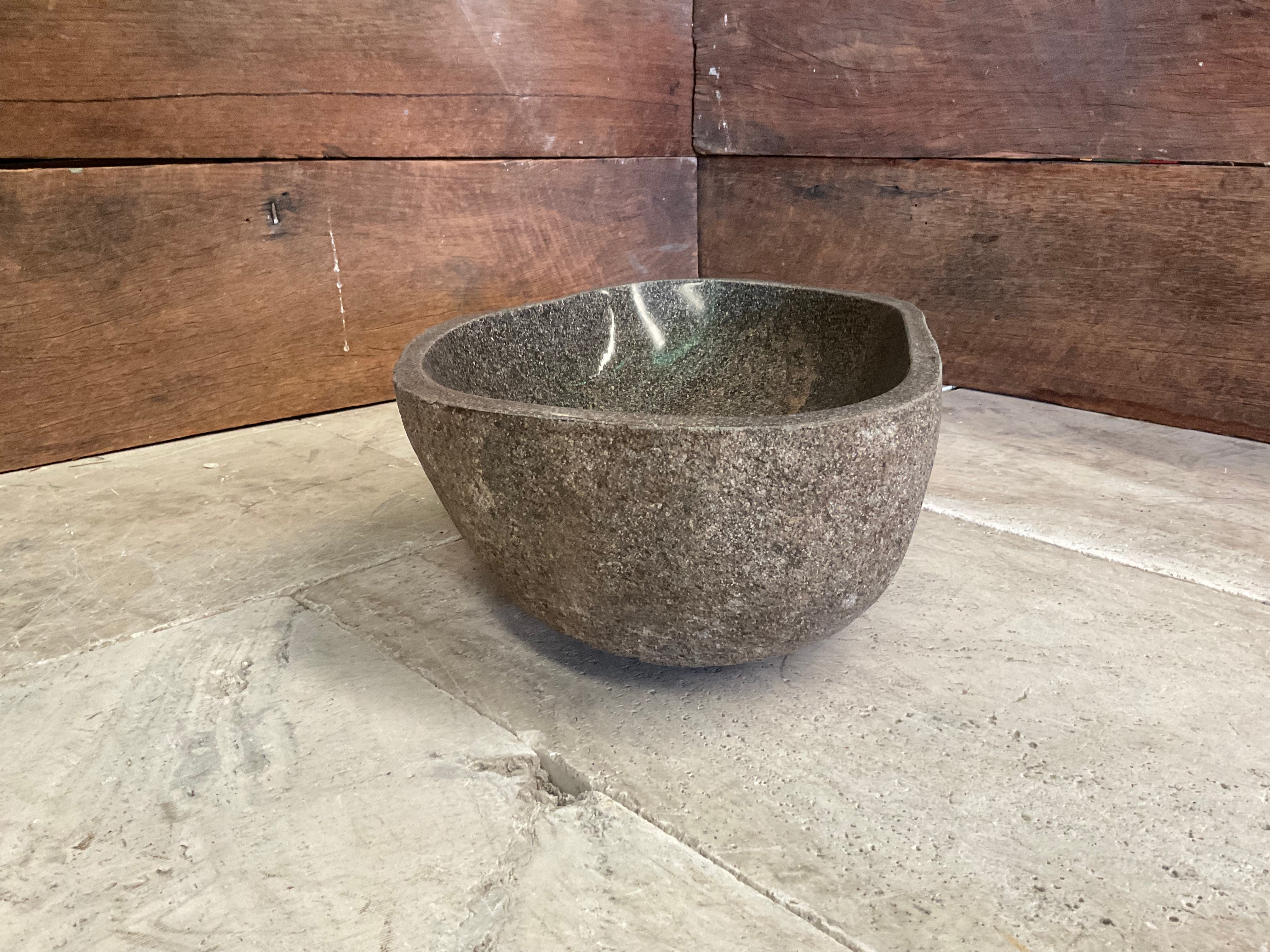 Handmade Natural Oval River Stone  Bathroom Basin  RM 2409106