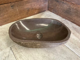 Handmade Natural Oval River Stone  Bathroom Basin  RL 240924