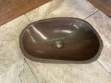 Handmade Natural Oval River Stone  Bathroom Basin  RL 240924