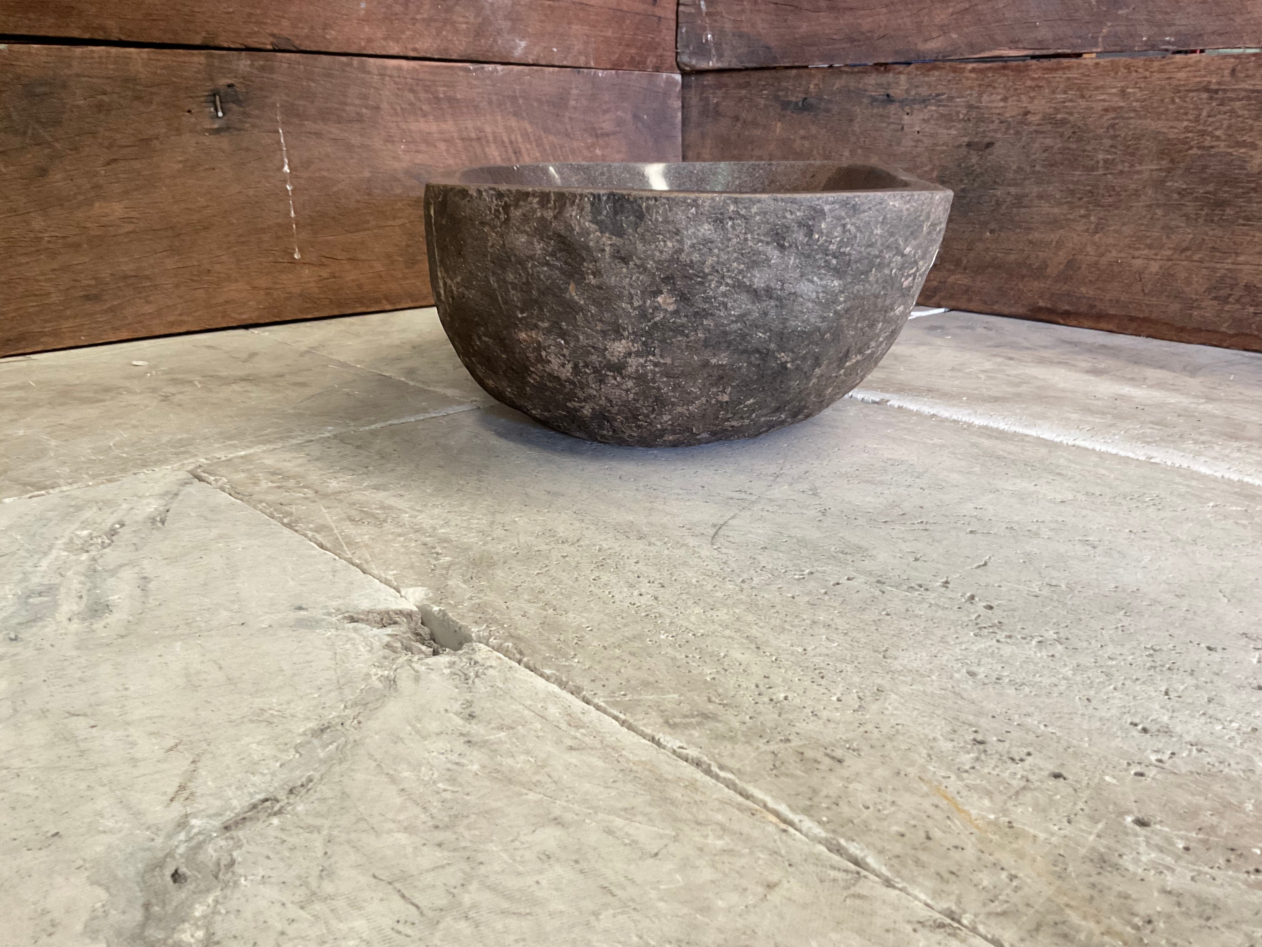 Handmade Natural Oval River Stone  Bathroom Basin  RL 240924