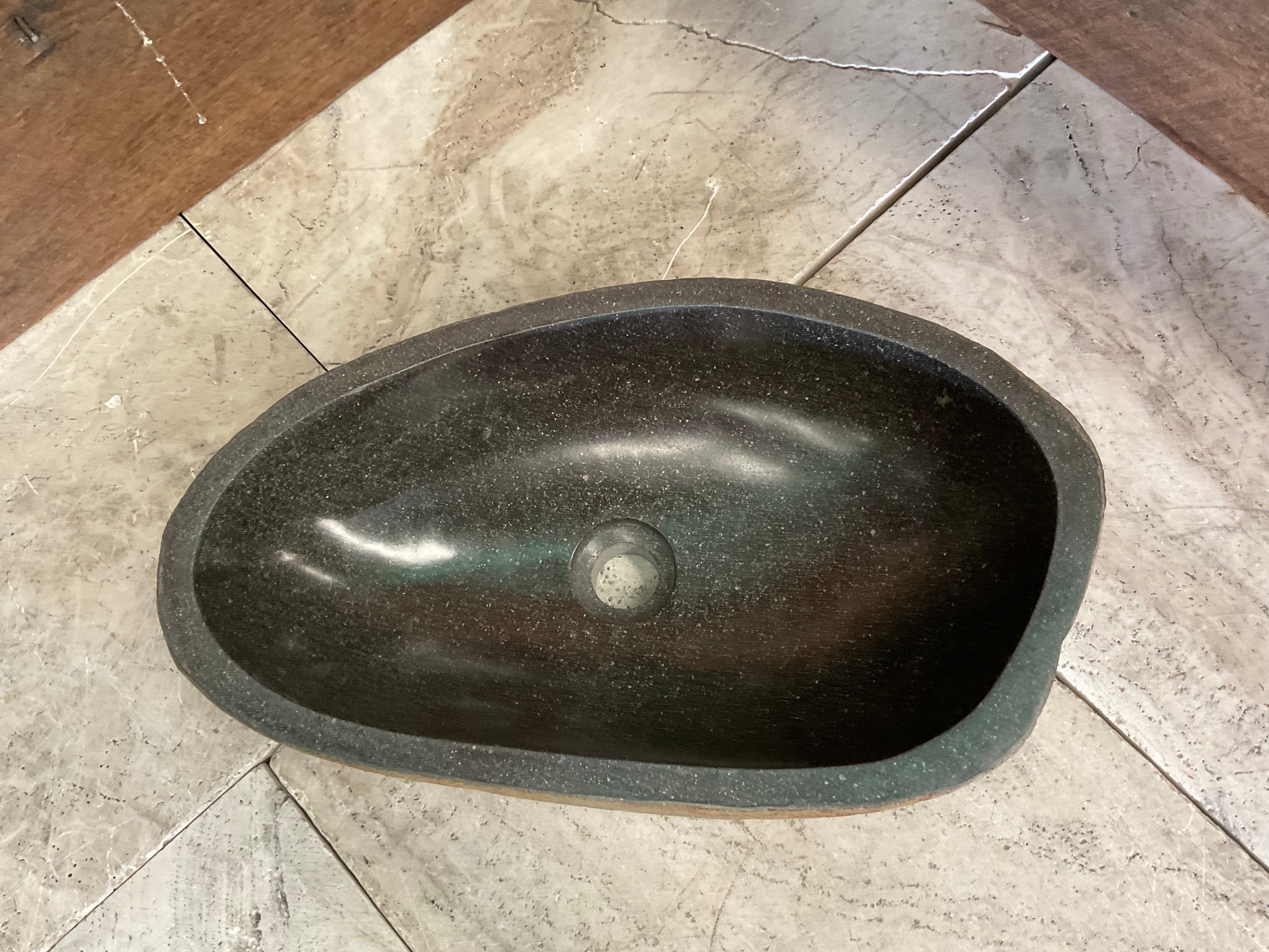 Handmade Natural Oval River Stone  Bathroom Basin  RL 240925