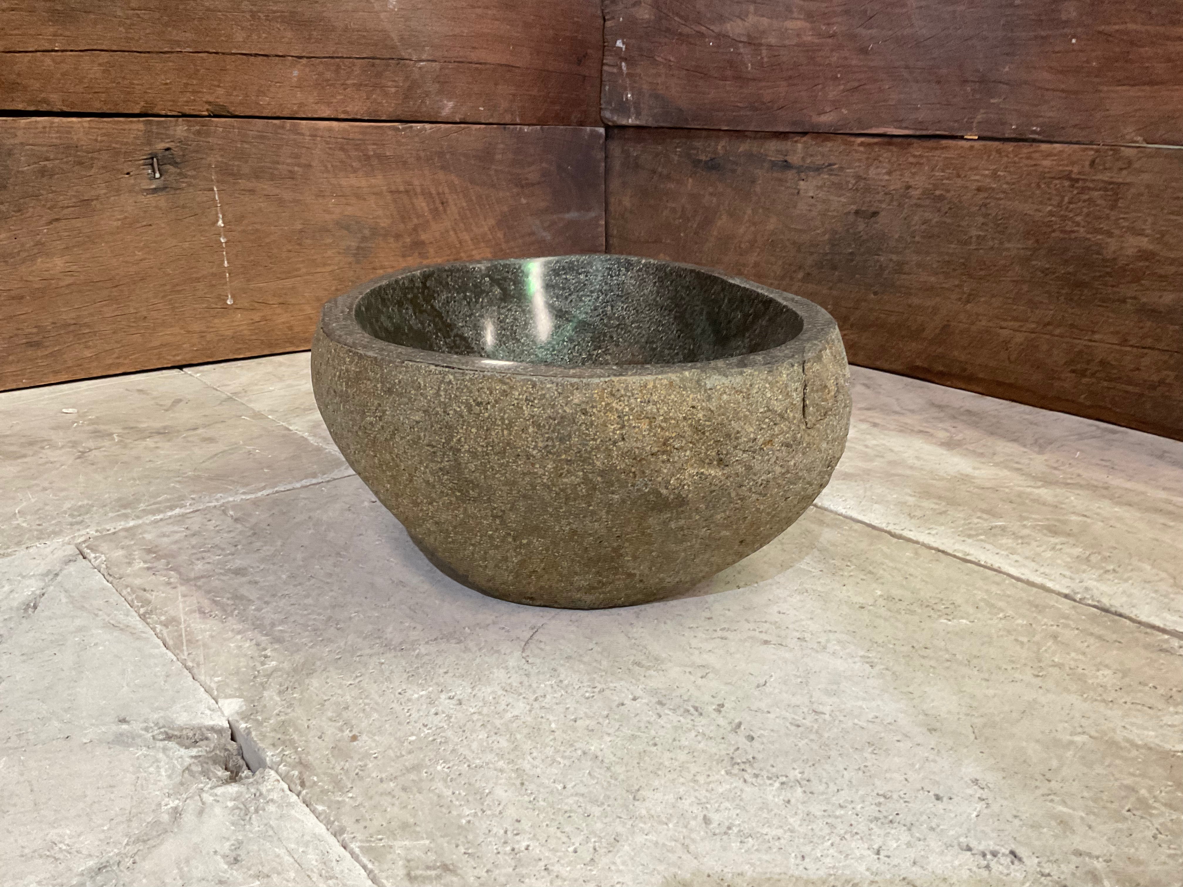 Handmade Natural Oval River Stone  Bathroom Basin  RM 2409029