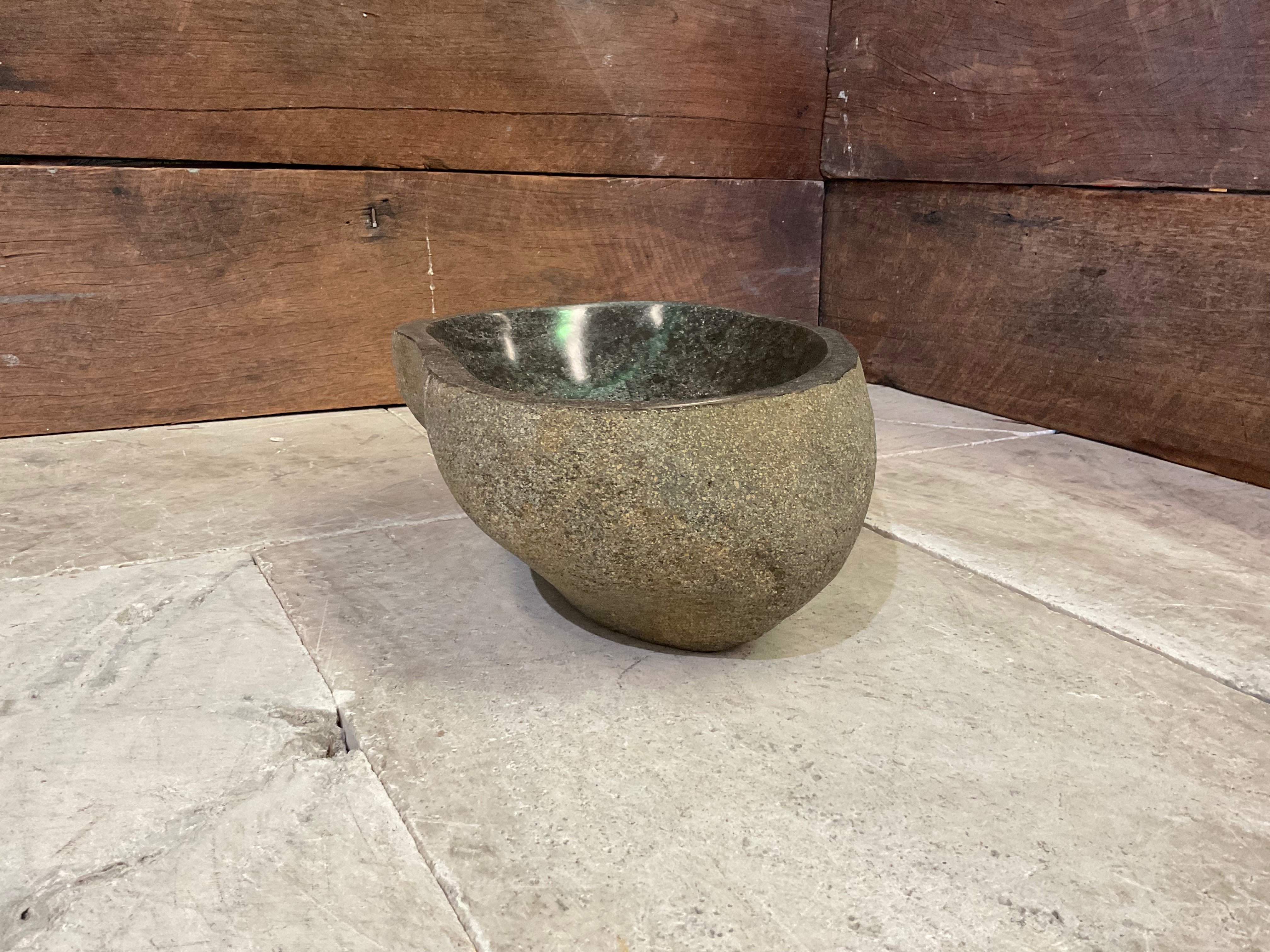 Handmade Natural Oval River Stone  Bathroom Basin  RM 2409029