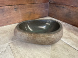 Handmade Natural Oval River Stone  Bathroom Basin  RS 2409064